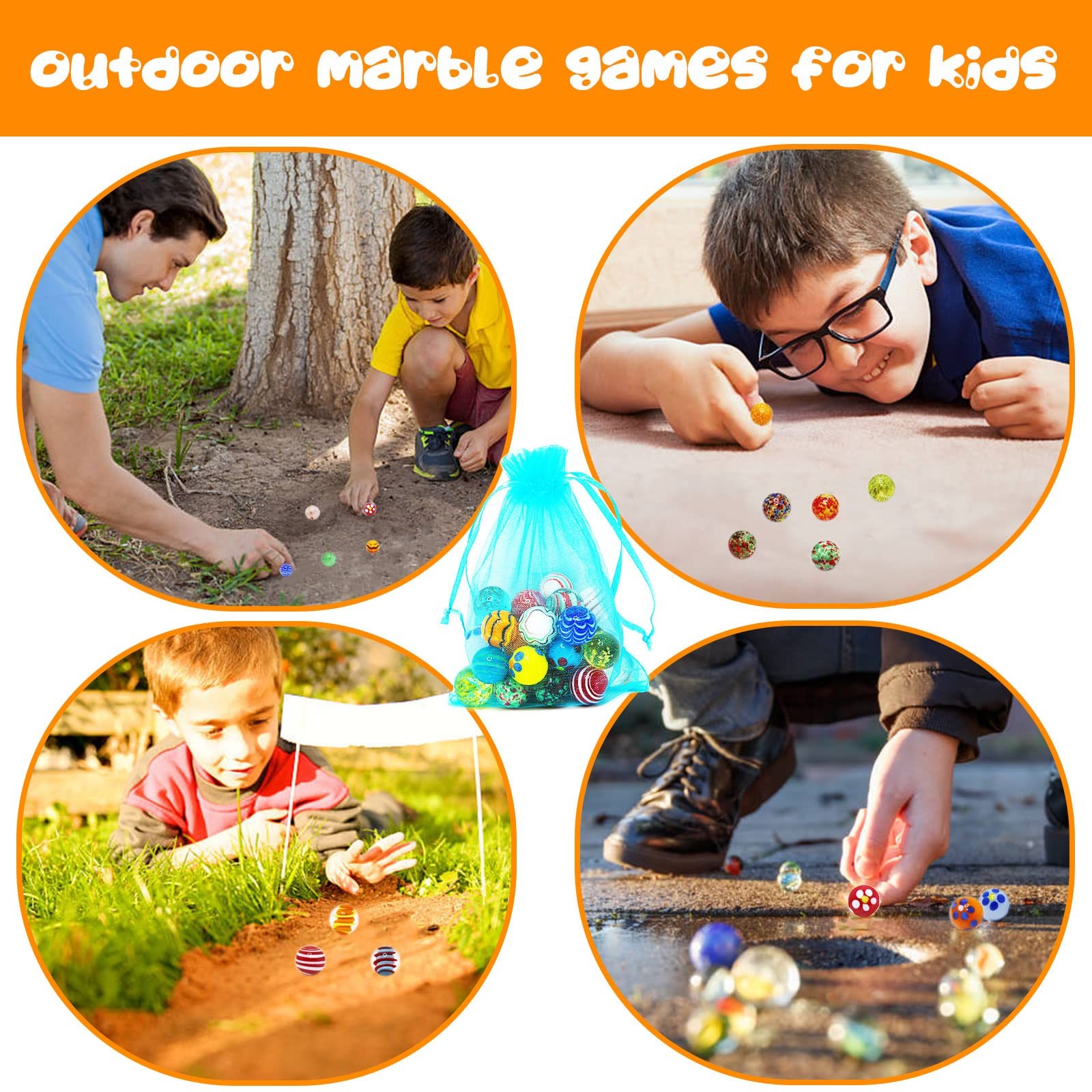 30 PCS Glass Marbles for Kids, 25 Colorful Assorted Marble and 5 Glow in The …