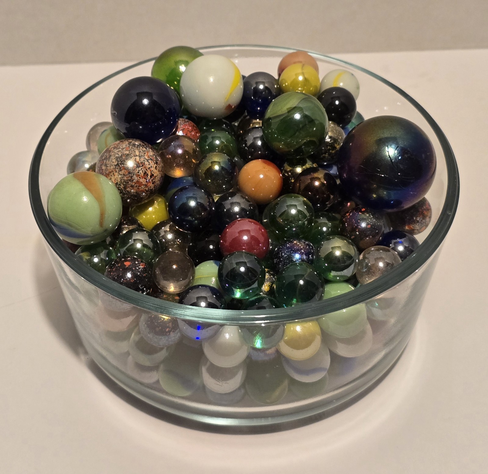 Vintage Marble Lot 150 Pieces Mixed Colors Sizes – Confetti Speckled Glass 3lbs