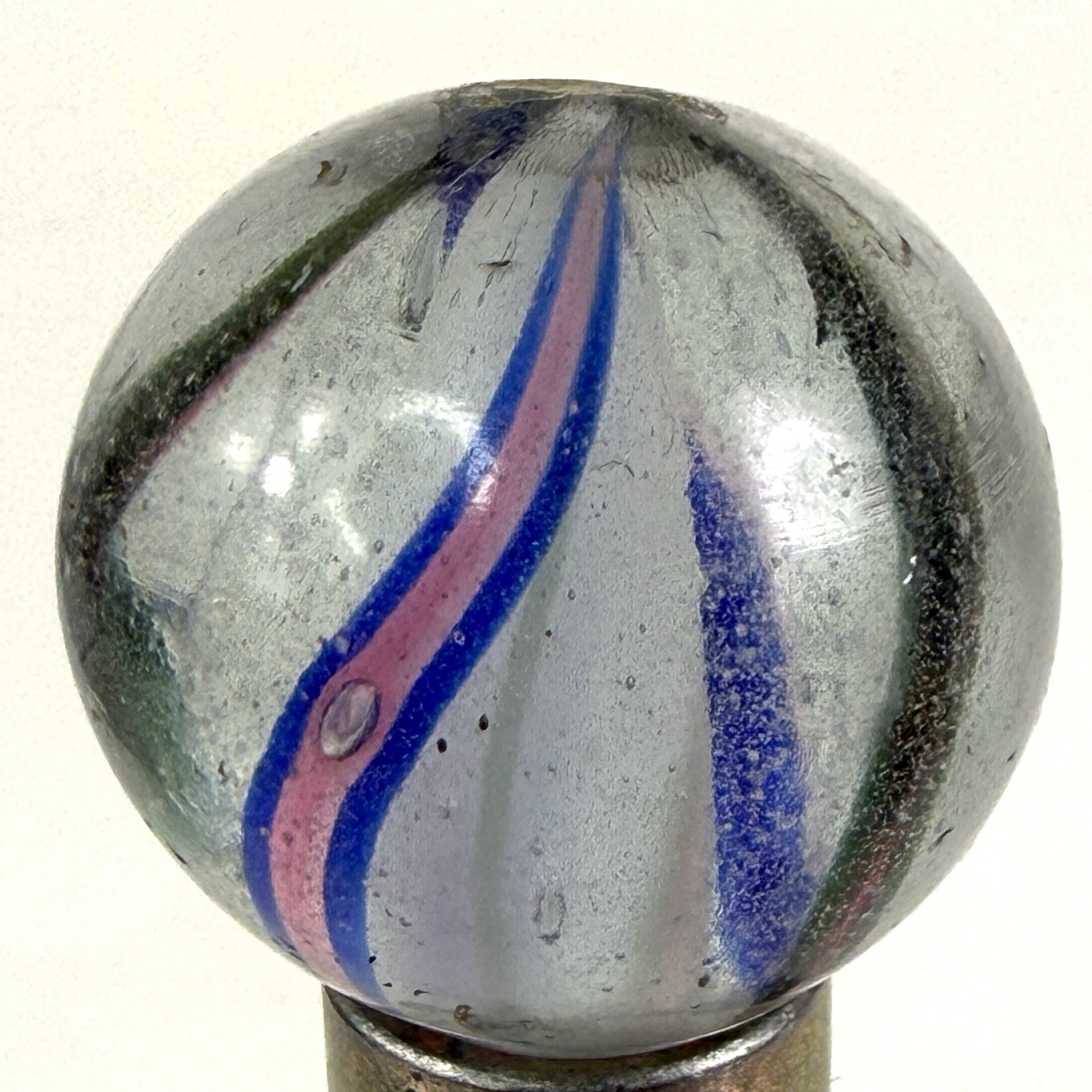 Vintage German Handmade Solid Core Swirl Marble Shooter