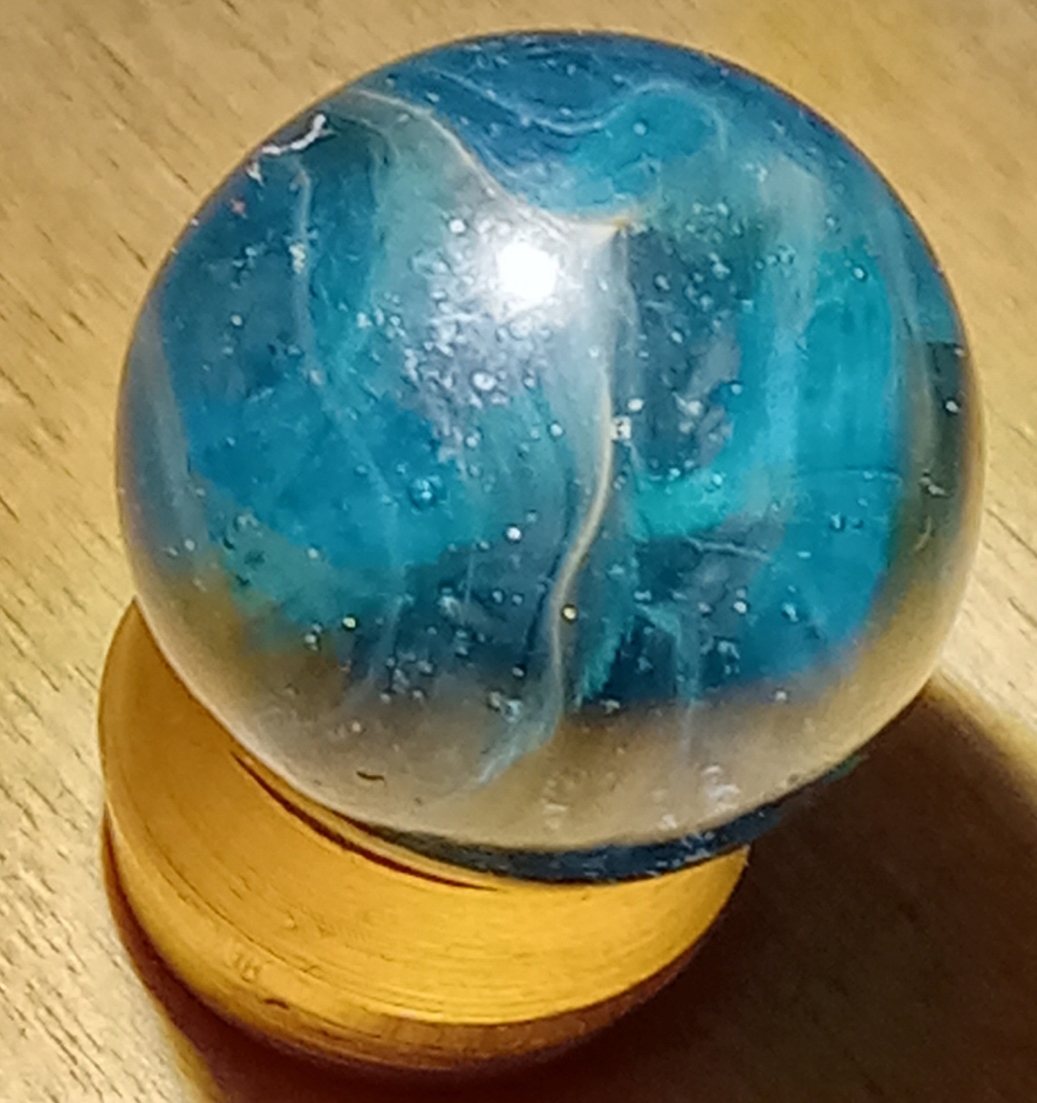 SCARCE LIMITED PRODUCTION Davis Marble Works WV Swirl Pennsboro 1947-48 DAZZLING