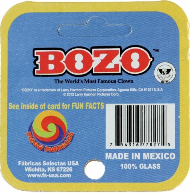 Net Bag of 25 BOZO Mega Marbles Red White and Blue RETIRED Vacor