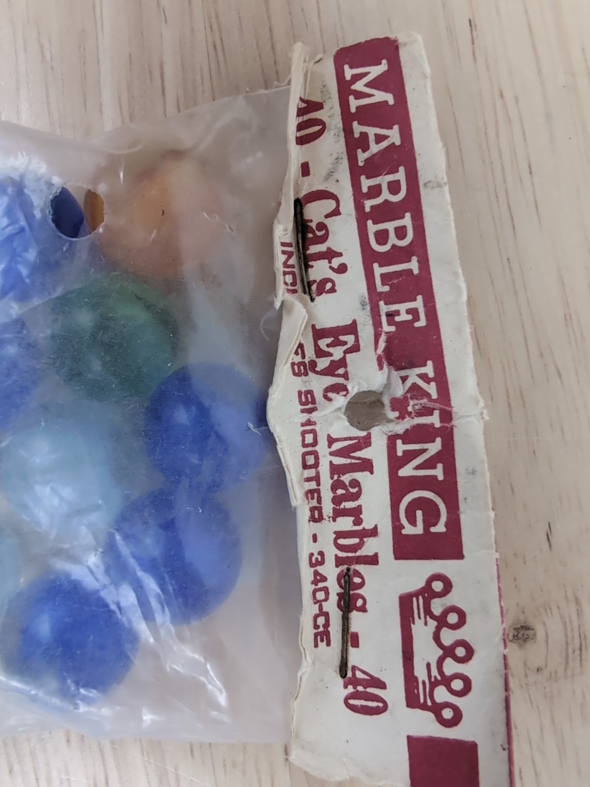 From collectors estate-Marble King-unopened bag-40 Marbles Shooter 340-ce