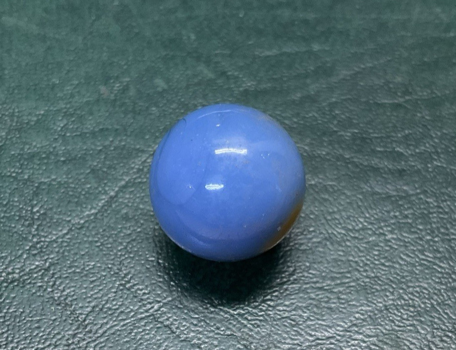 Vintage Akro Agate Peltier Orange & Light Blue Marble ~ Estate Find