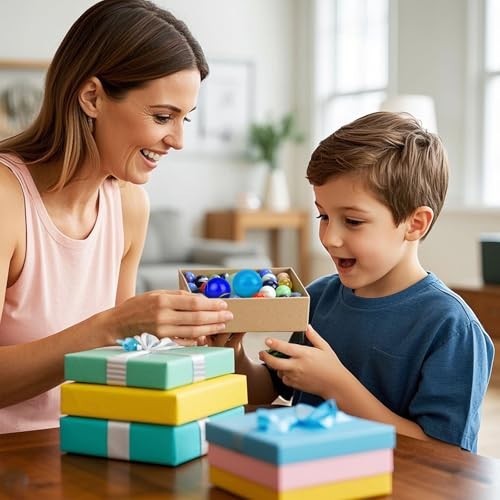 66PCS Assorted Glass Marbles for Kids – Colorful Bulk Toy for DIY & Home Decor