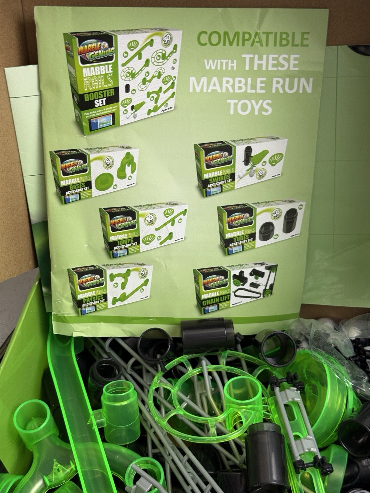 Marble Rails Starter Set, Online App and Full-Color Instructions, 198 Pieces