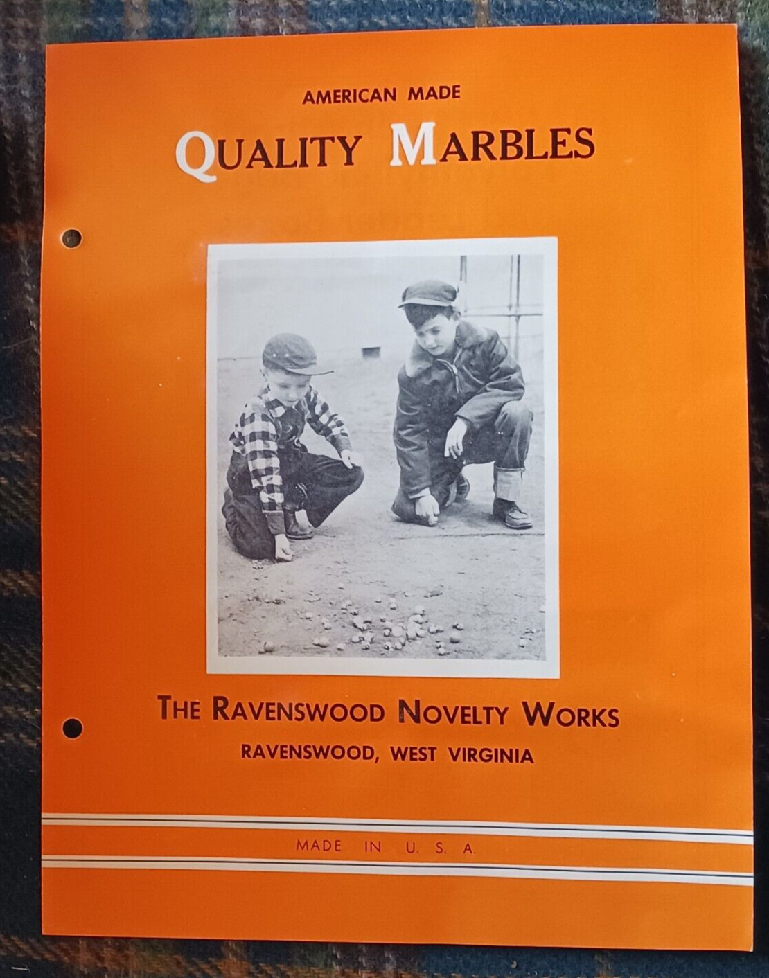 1930’s Ravenswood Novelty Marble Salesman’s Catalog Brochure 2 pages 8.5 x 11