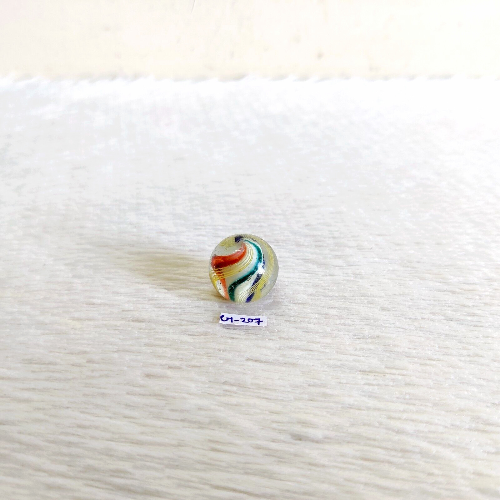 1920s Vintage Original Handmade Divided Core Swirl Colorful Glass Marble GL63