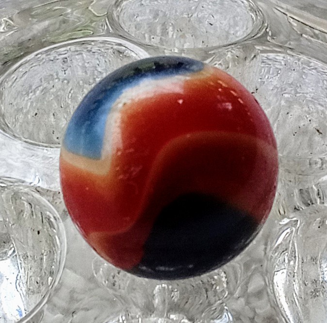 11/16″ CAC Multi Color Swirl Marble In Rare Mint Condition.