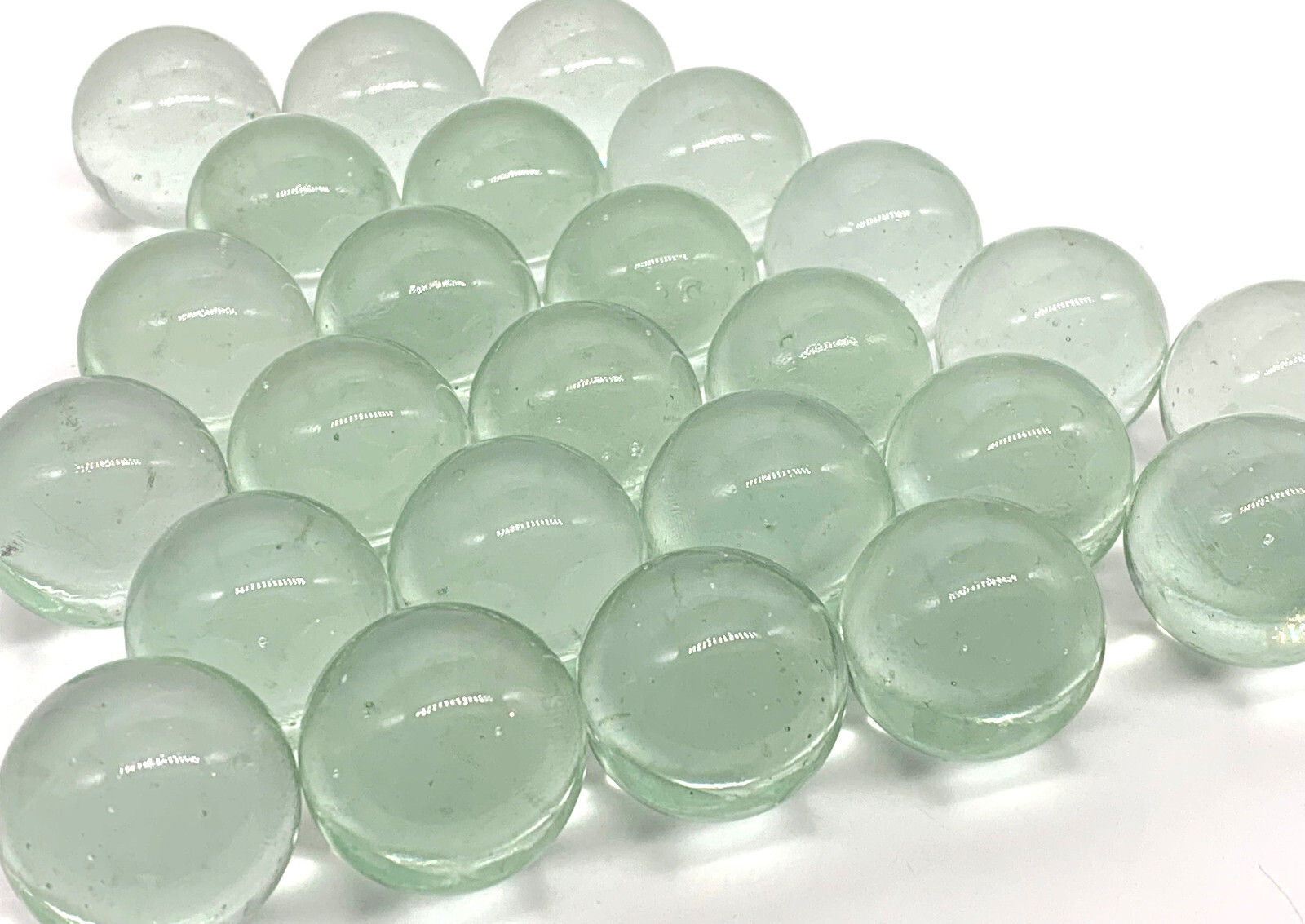 25mm “Glacial Ice Clear” Glass Shooter Marbles (1″) New for 2022! Pk of 25