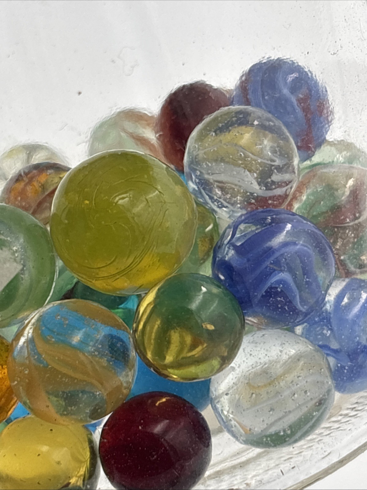 Custom Marble Container With Multicolored Marbles