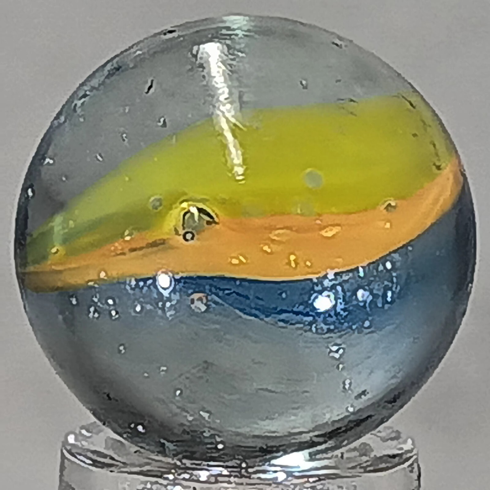 Vintage Tri-Color Hybrid Cat’s Eye Marble .62 Inches Near-Mint Condition