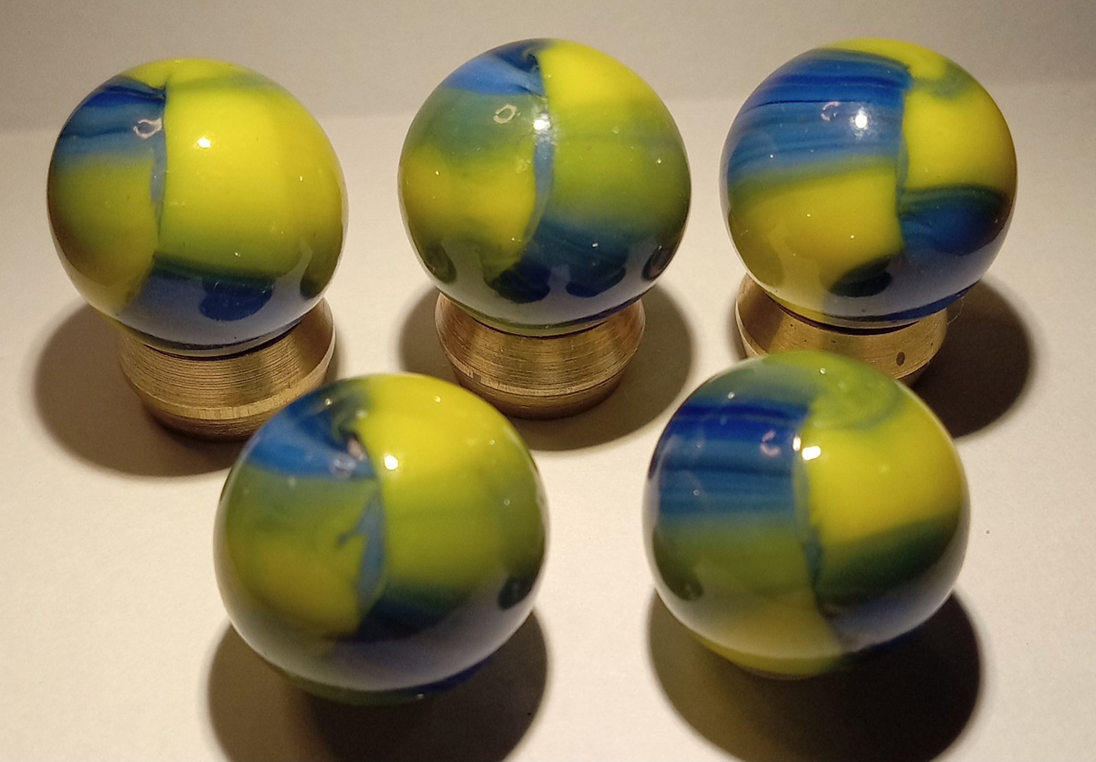 5 Vintage Marble King – Cub Scout Blended Hybrid Rainbow Paden City St Marys
