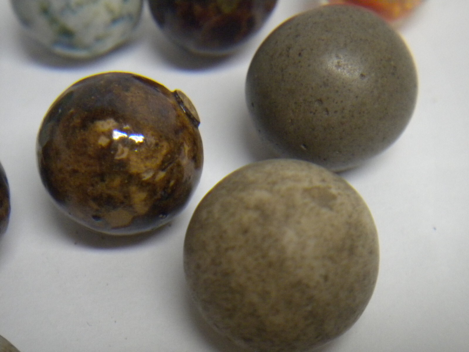 Vintage Antique Marble Collection Clay Glass ? Bennington ? FREE SHIPPING