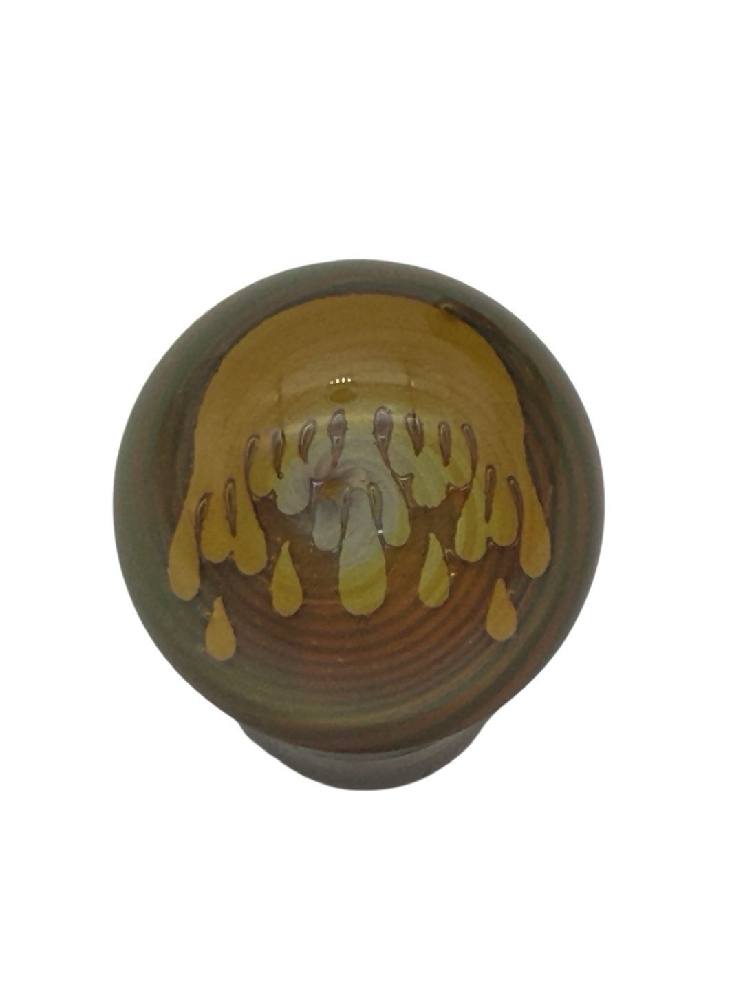 Little B Glass Honey Drip/Sandblasted Bee Art Glass Marble
