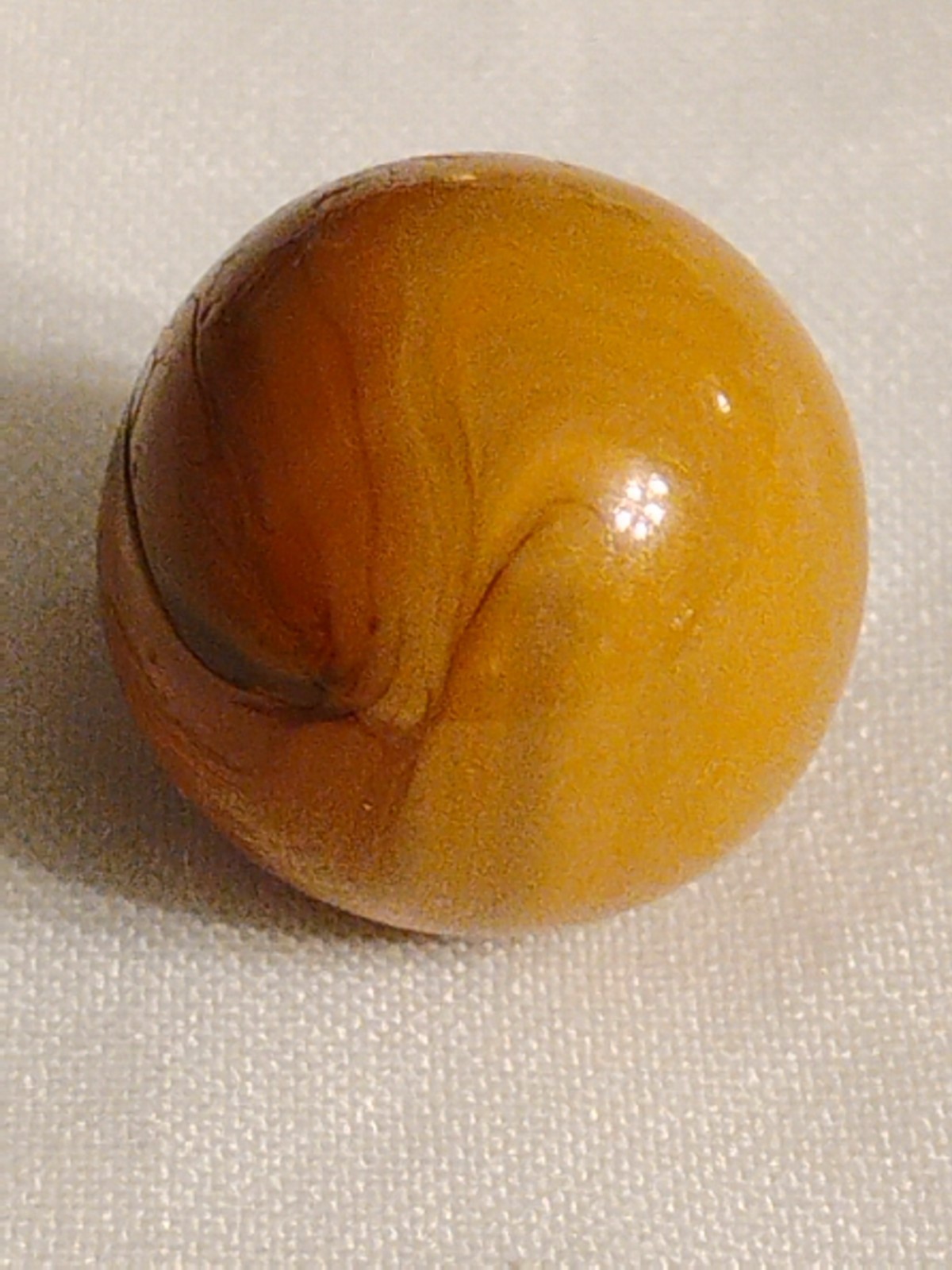 Vintage Alley M. F. Christensen Master Hand Gathered Woody Brown Swirl Marble?