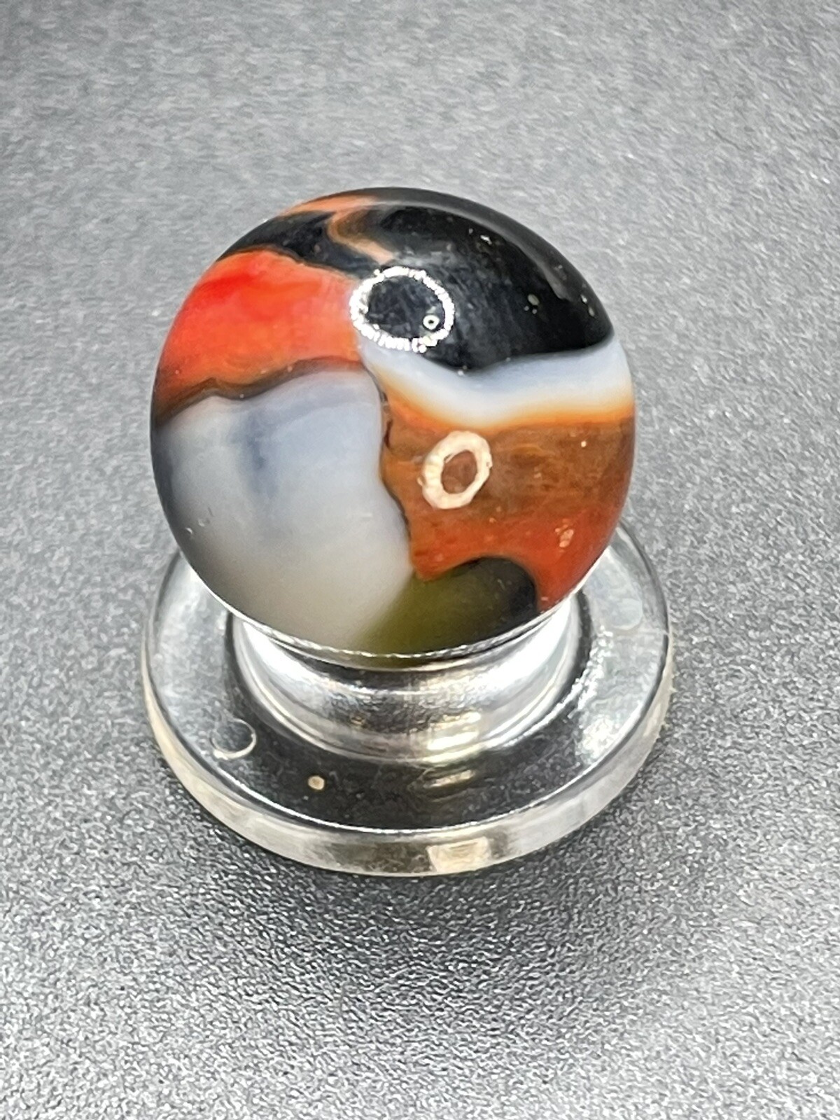 Peltier Rainbo Marble Multi Color Peltier Marble Vintage Marbles 0.629”