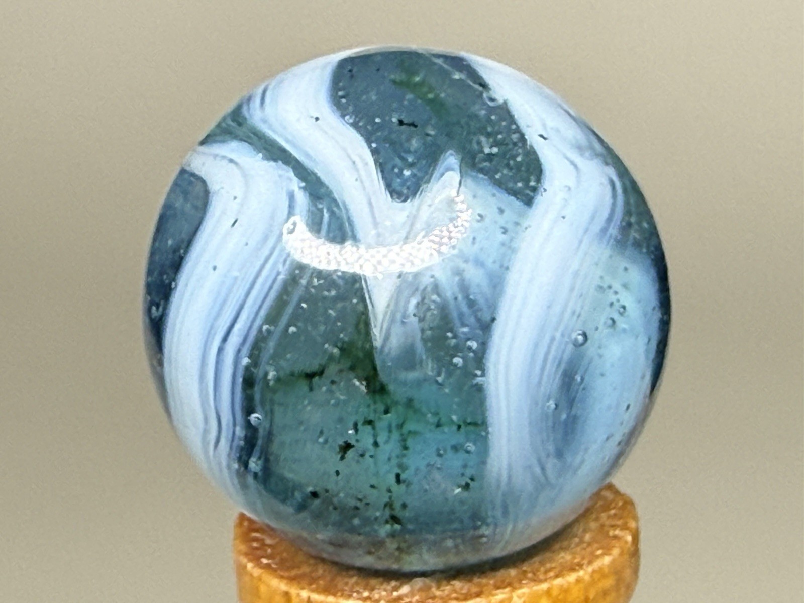 Ravenswood West Virginia Swirl Marble Loaded with Aventurine .58” NM(+)