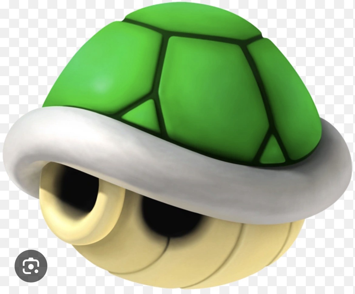 1.0” “Koopa Shell” Bright Green Mario Inspired Turtle Design Glass Art Marble