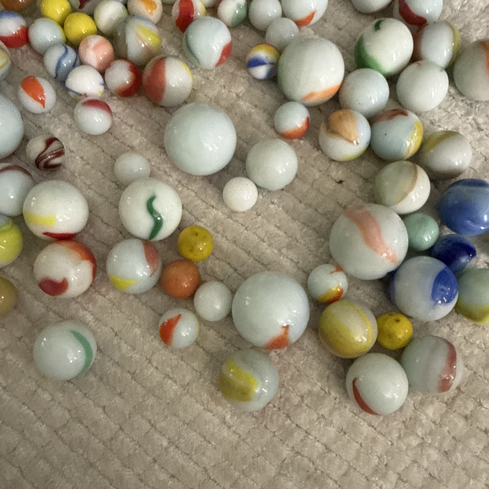 VINTAGE/Antique ESTATE 4 Lb. MARBLE LOT (k) w/ Jar (unsearched) 10-30 mm.