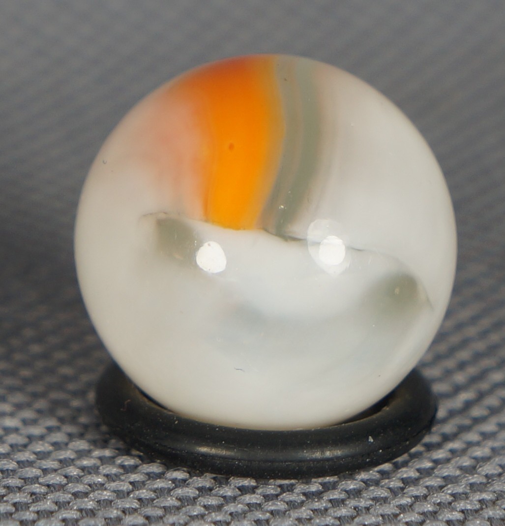 Vintage Marble: Mint 5/8 Vitro Agate Orange Conqueror Patch -One Killer Old Mib