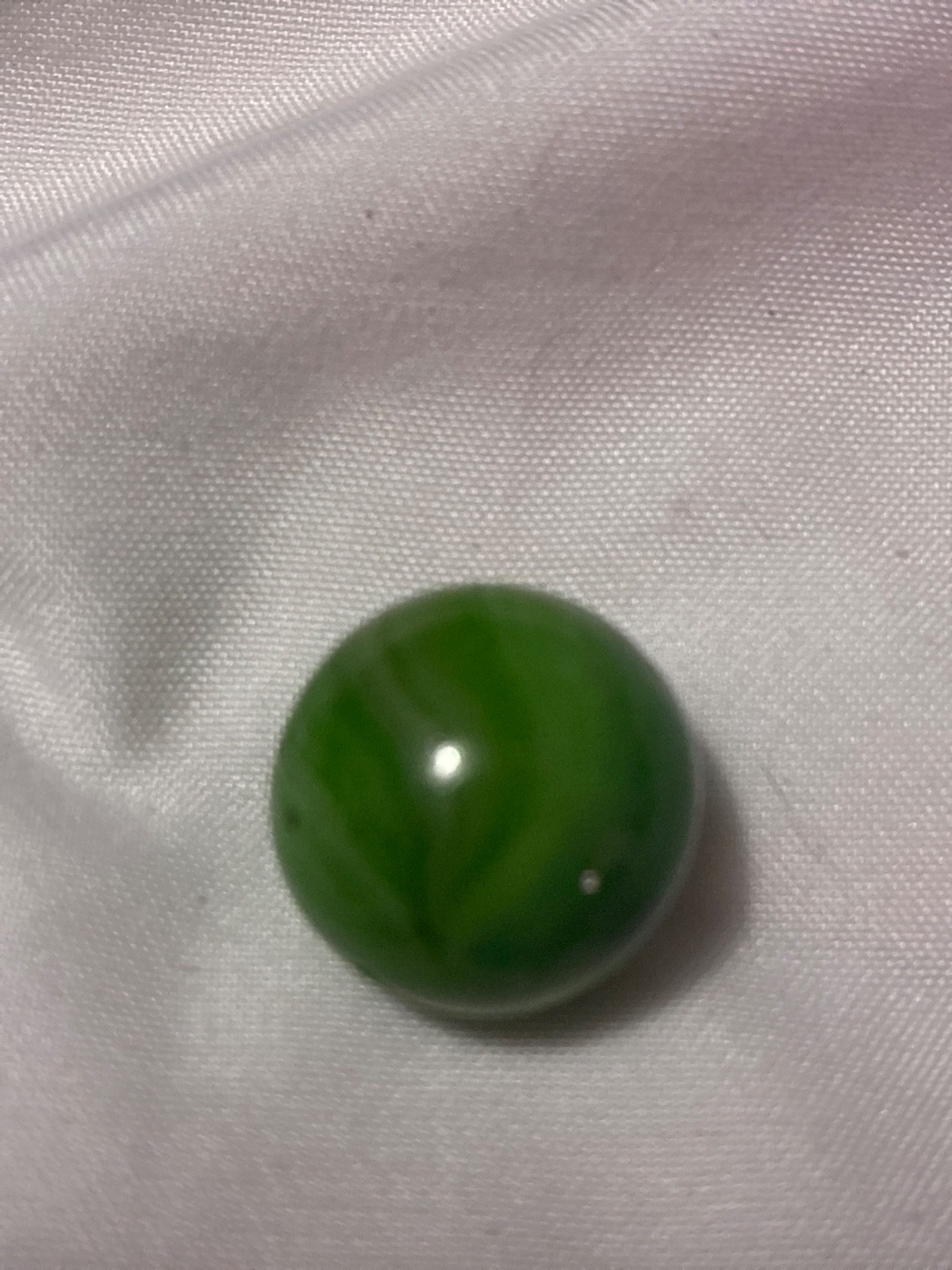 Vintage Christensen Agate Transitional JADITE SWIRL Toy Marble – Rare MINT QLTY