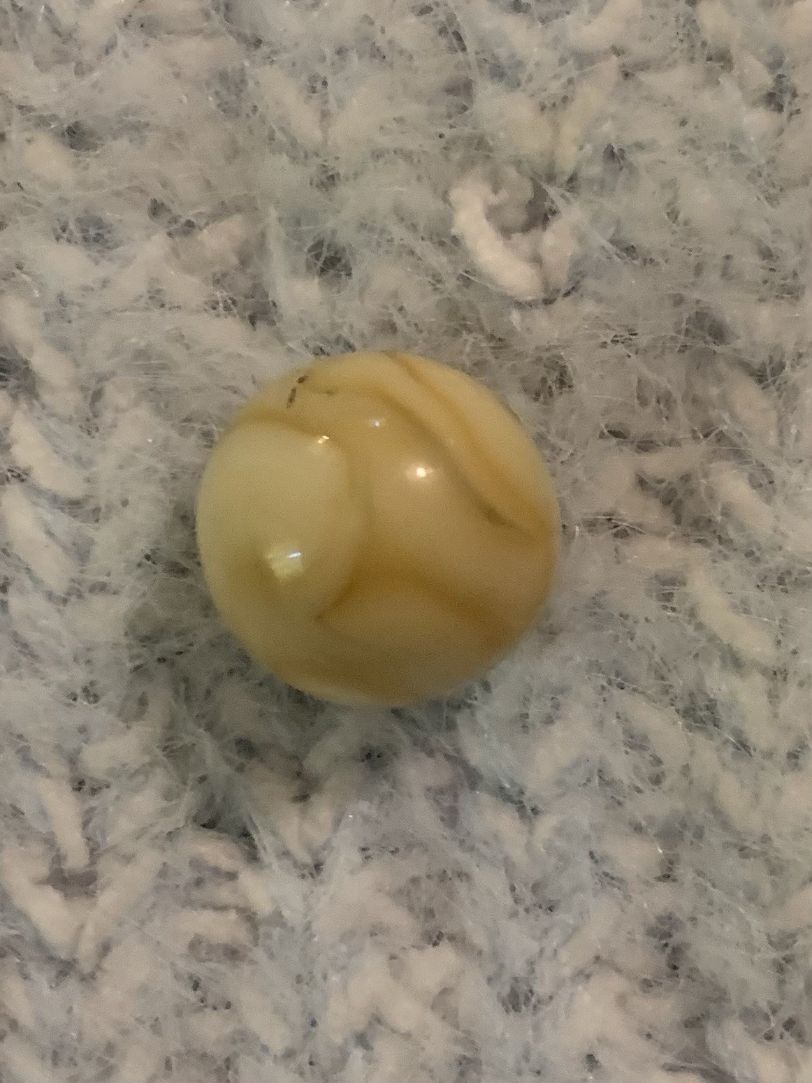 Ravenswood Honey Amber And White Slag Pontil Marble