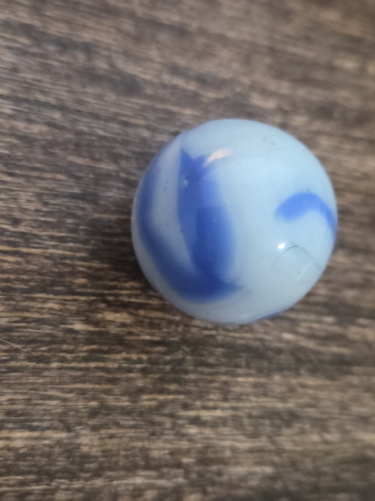 .99 Vintage Marbles – Christensen Agate Blue Swirl Bolder. .99″