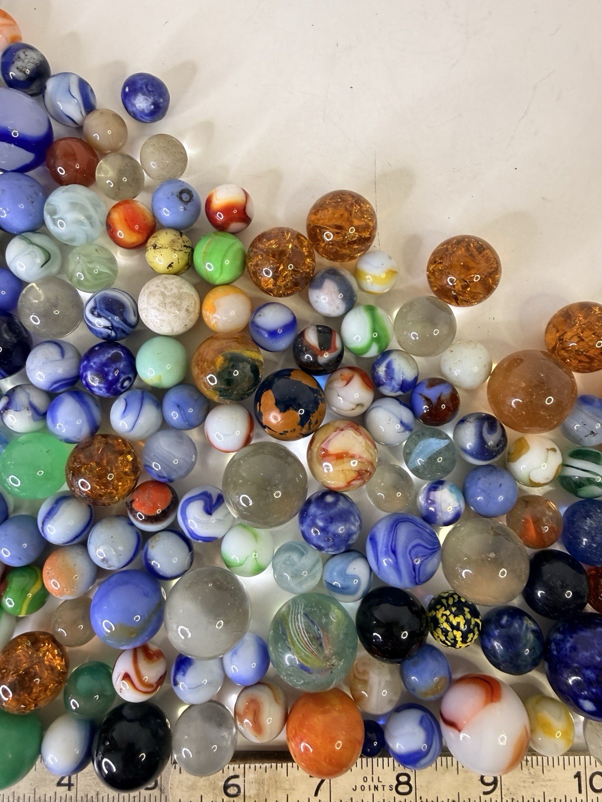 Vintage Collection Of Marbles Different Makers COLORS SIZES 140+