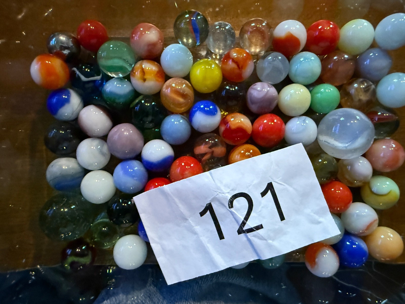 Vintage Marbles (Slags, Swirls, Cats Eyes, Bennies, Etc).Each lot varies Lot#121
