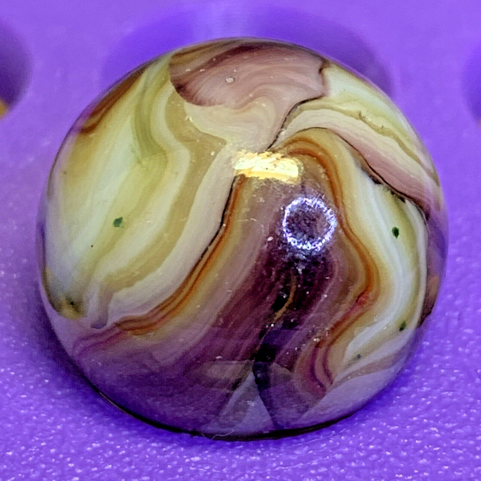 DAS/JABO/WV DEEP SEAM RED ONION TYPE SWIRLS AVENTURINE SPECK SHOOTER .72″ 9B/111