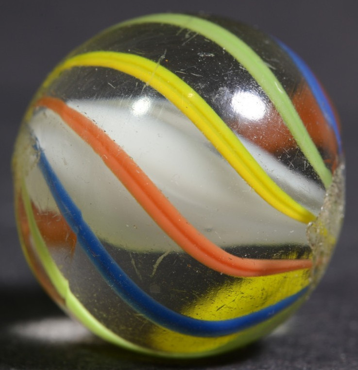 Solid Core German Handmade Antique Marble Rainbow English Style 17.2mm 21/32