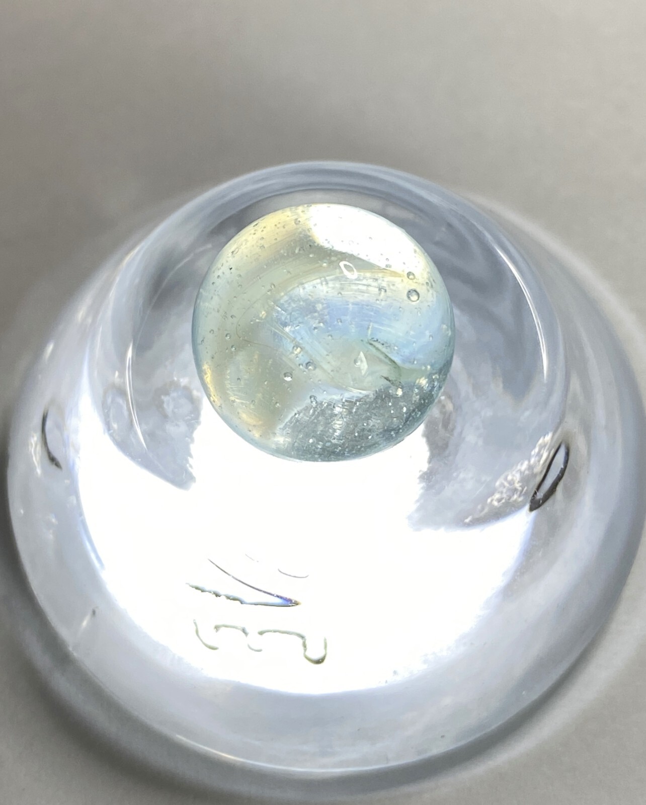 HTF LOT (3) CAIRO HEATON WV CLEAR GLASS SWIRL HYBRID CATSEY .55-.60″ NM +/- MM65