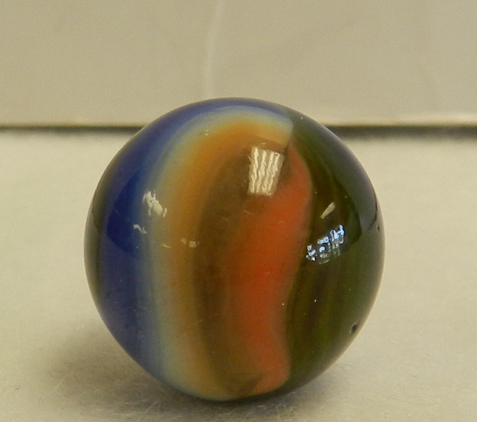 #18263m Colorful Vintage Peltier Glass Swirl Marble .65 Inches
