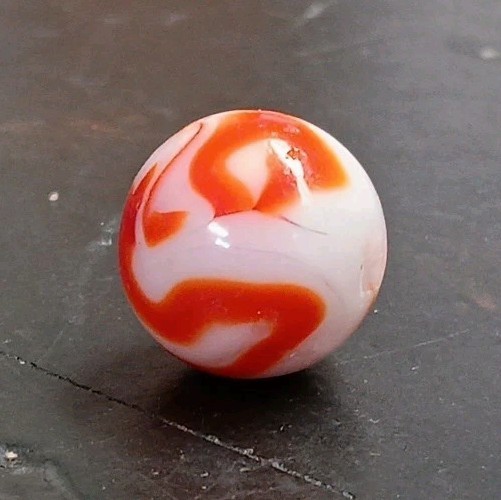 Vintage Marbles Peltier Alley Ravenswood Christensen Flame Swirl .63″ Marble