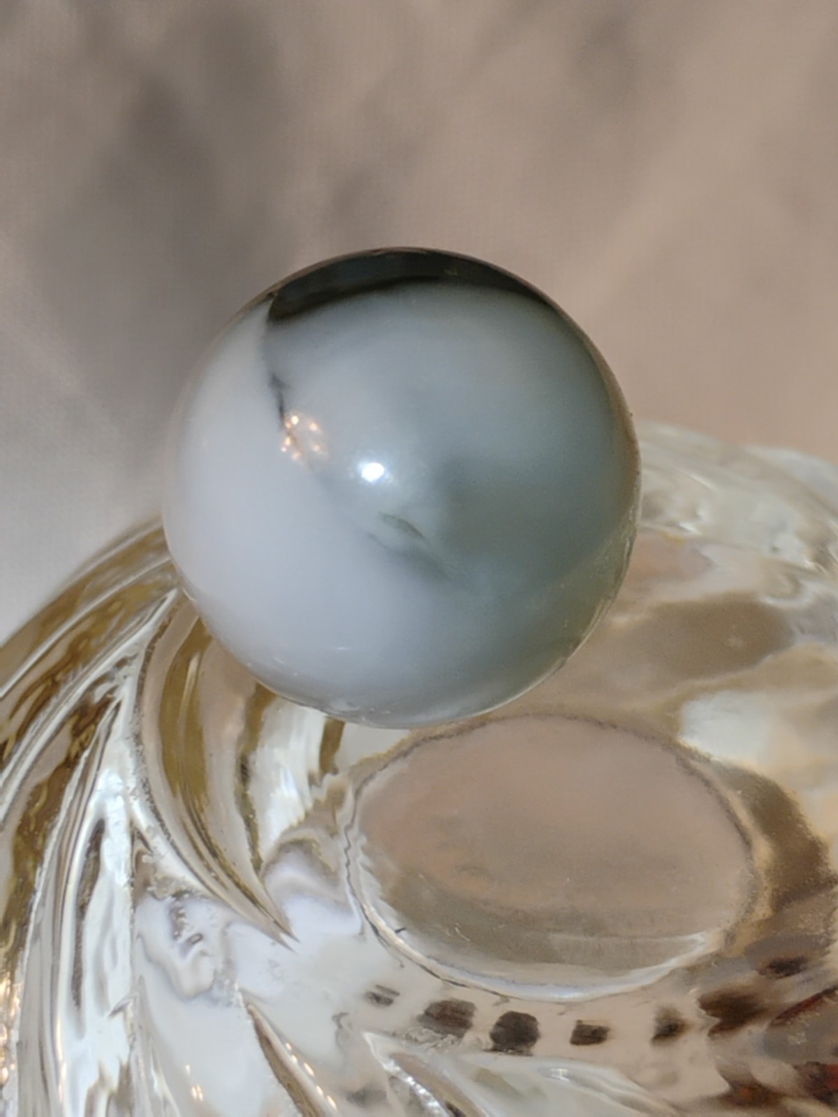 Vintage Vitro Fancy Conqueror Tigers Eye Metallic Blueish Grey Marble ?