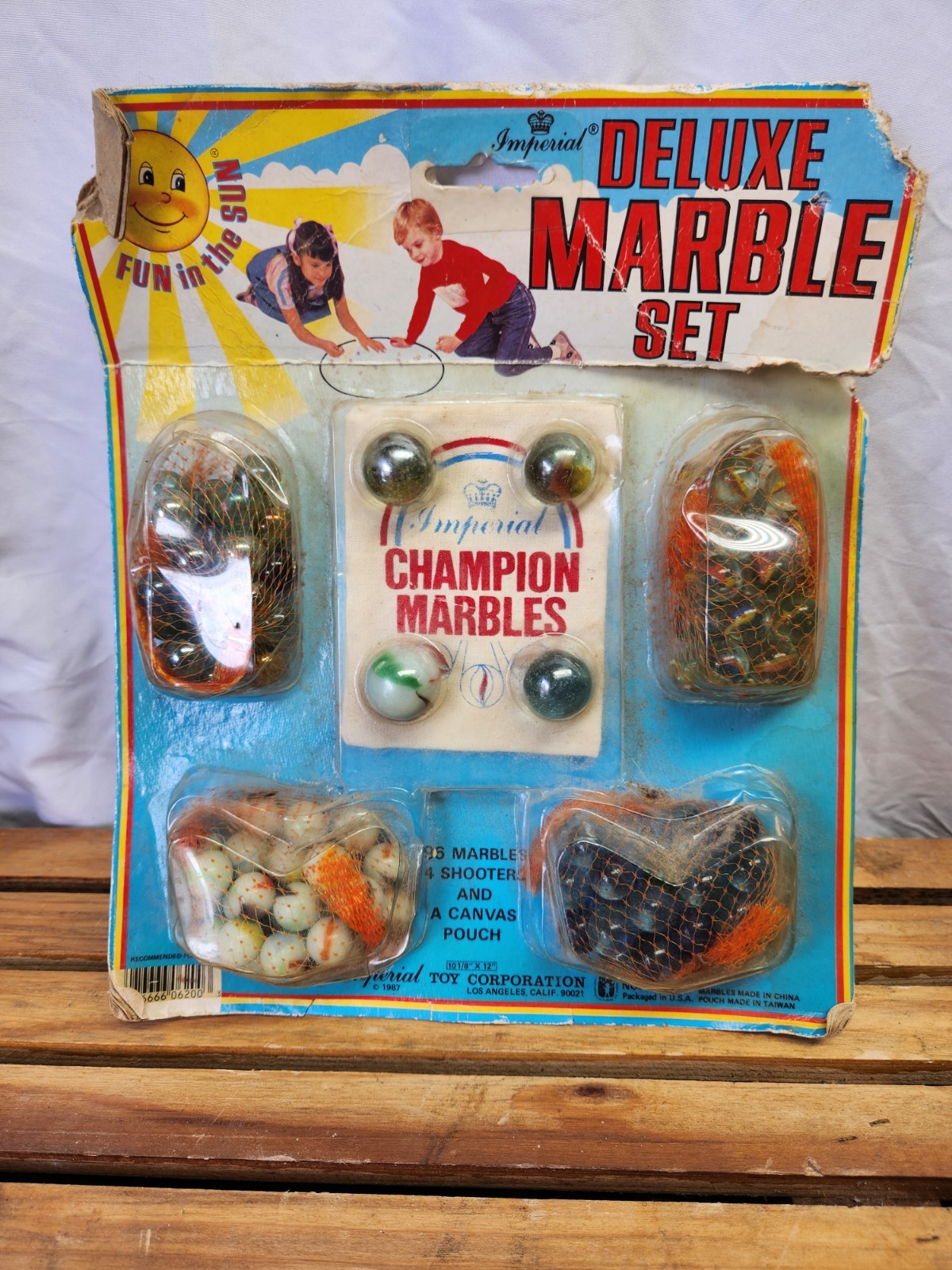 Vintage 1989 Imperial Fun In The Sun Deluxe Marble Set #6200 NOS MIP