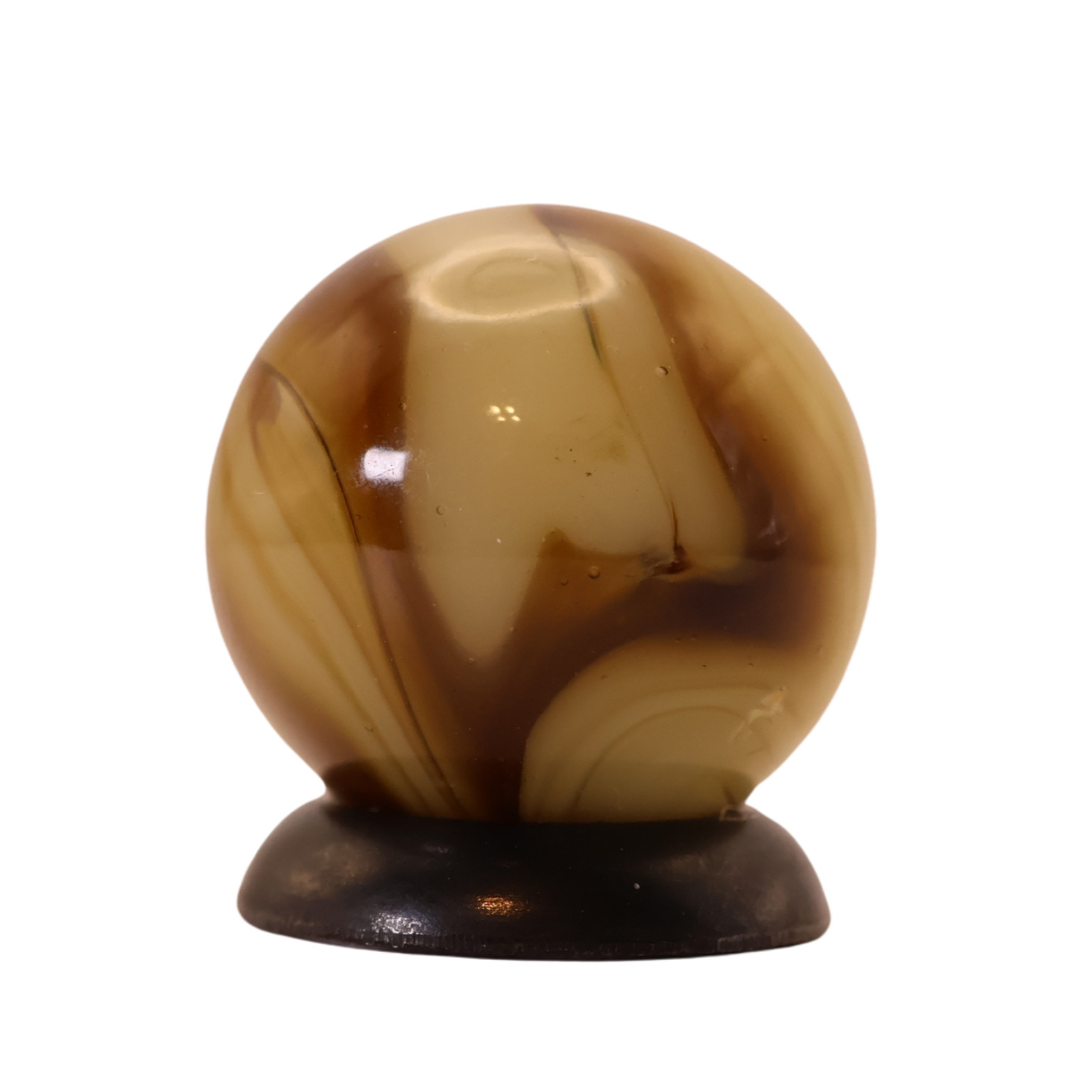 5/8″ Swirl Marble w/drizzle tan & brown NM+