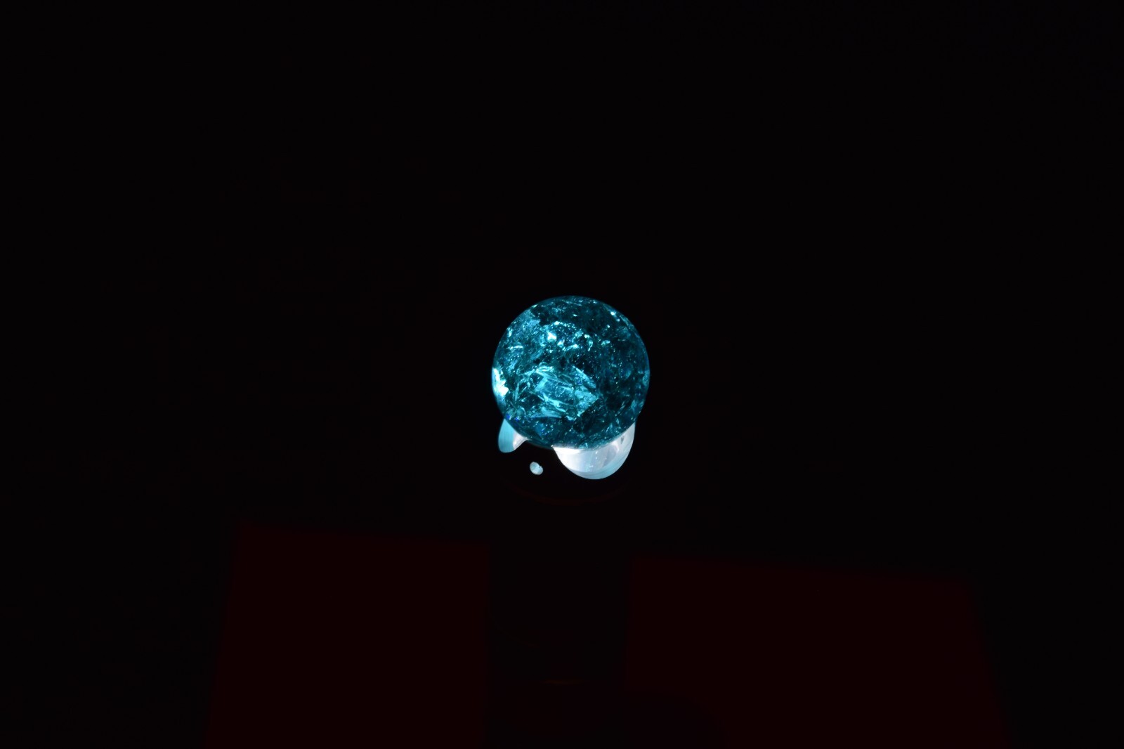🔶Vitro 🥽Aqua💎Jeweled Crackle Glass Toy Marble, 🚩Shooter Size🚩 .875″=7/8″