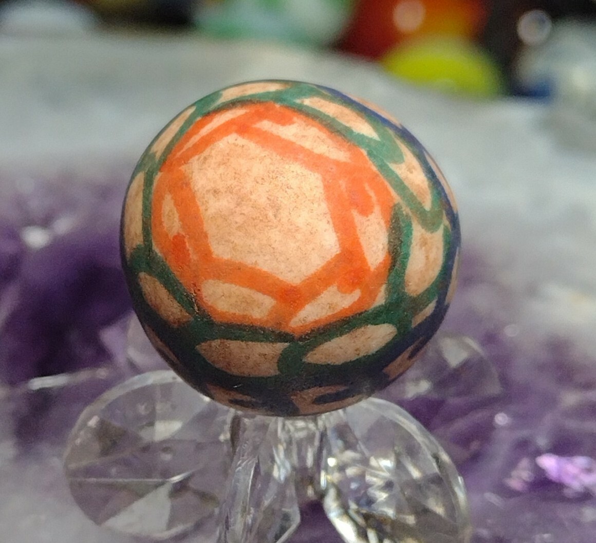 .69″ -HAND PAINTED MARBLES – NM LOOK