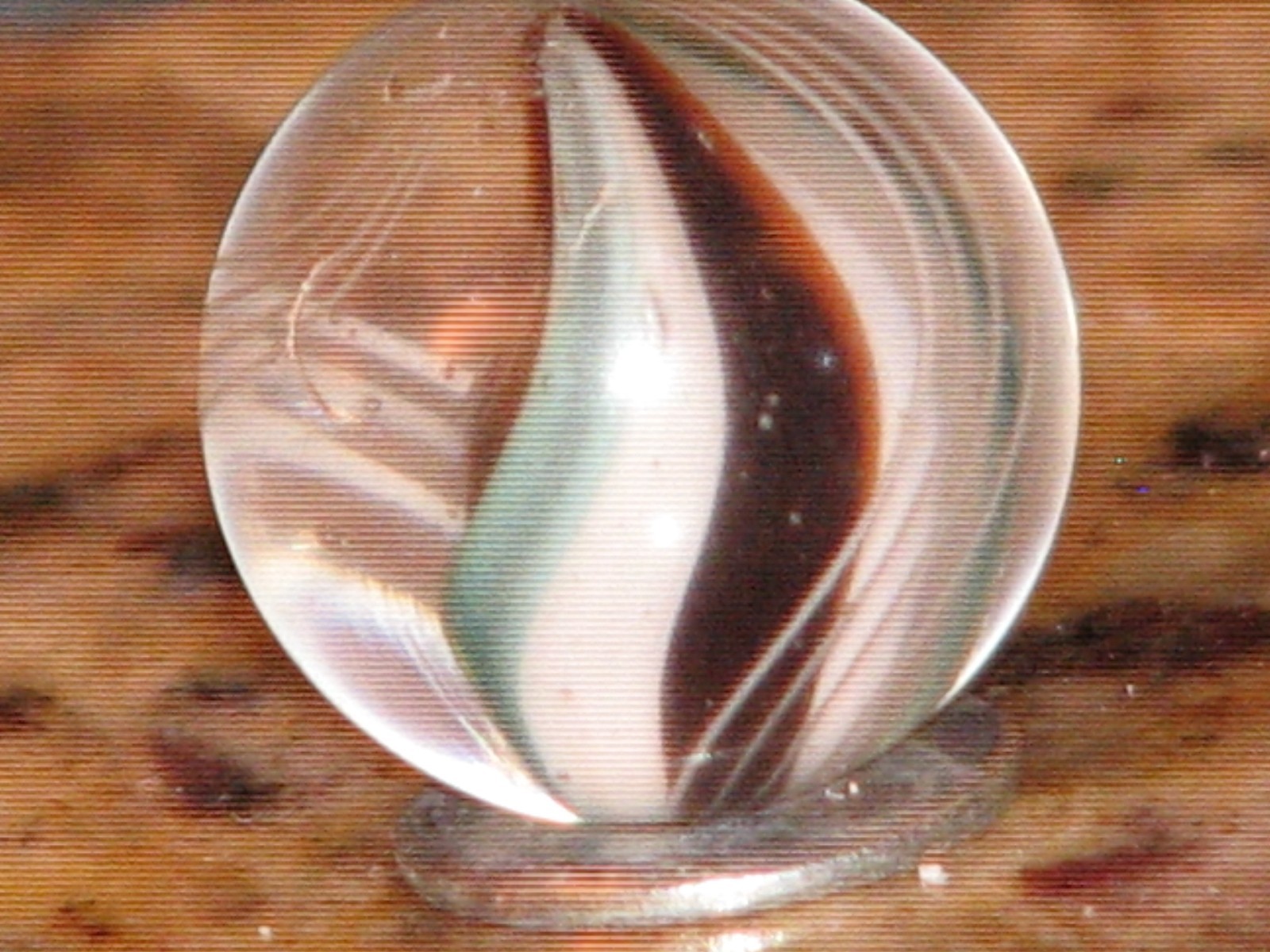 .525 inch dia. Antique German swirl marble