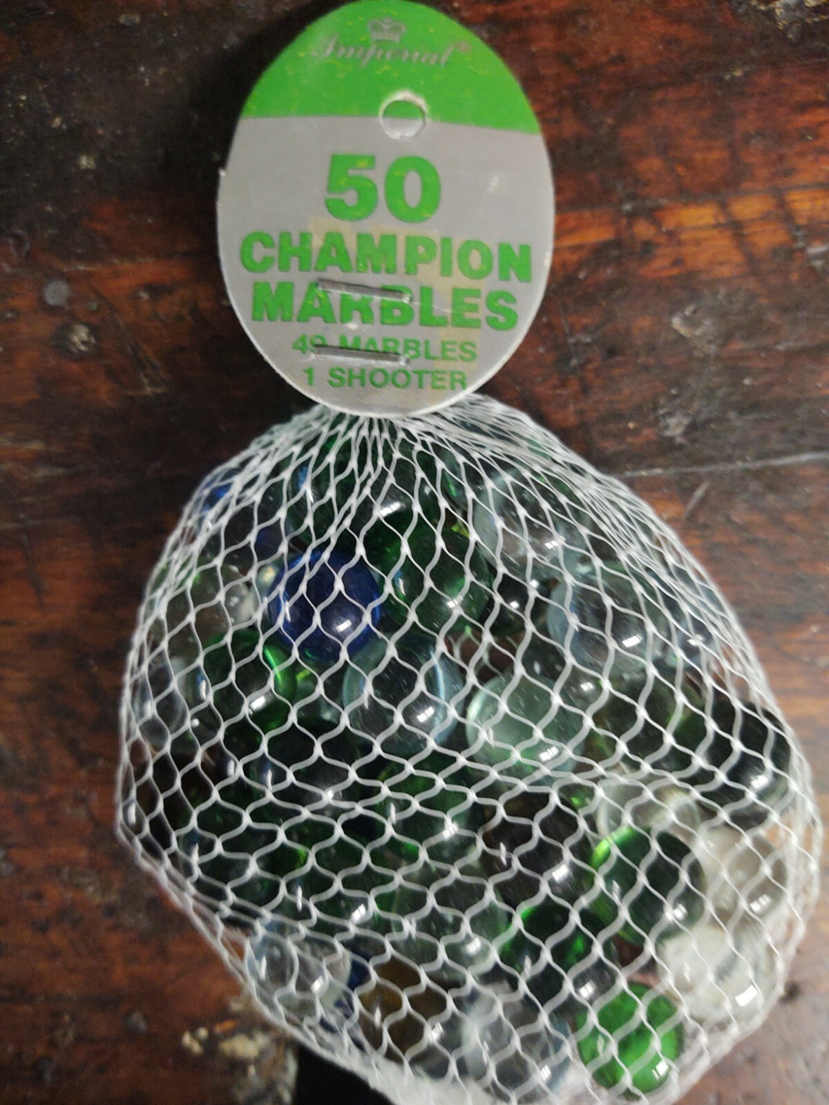 Imperial Champion Marbles Bag of 50 Variety 1 Shooter New NIB Toys Toy White Net