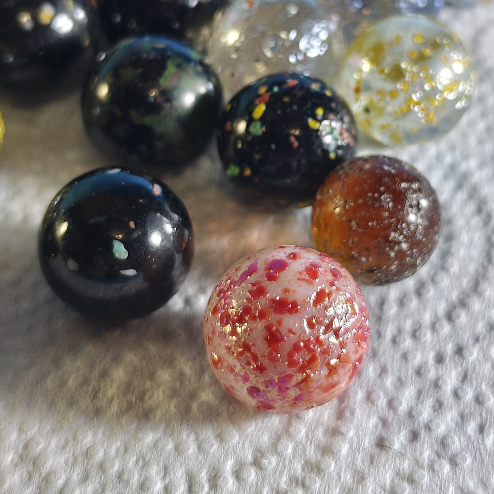 Large Lot 130+ Vintage Confetti Mega Vacor Galaxy Speckled Some Rare Stardust