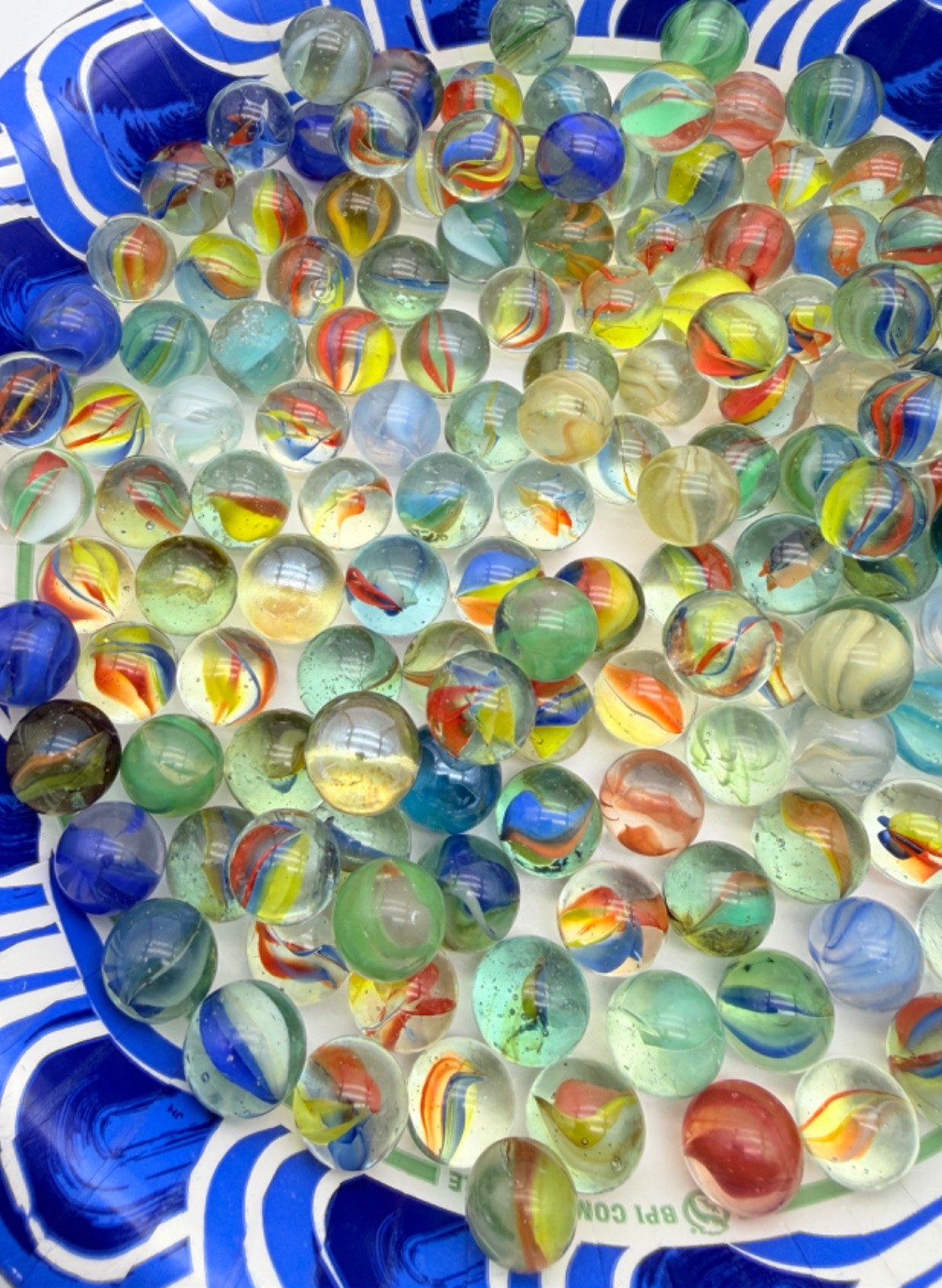 Vintage Cat’s Eye Glass Marbles Nice Mixed lot of 150