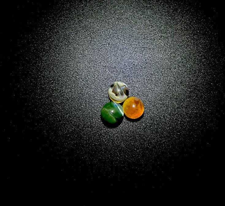 .31” “The Jar” Eye Set 6 Matching Eyeball Pee Wee Glass Art Marble Hand Made Lot