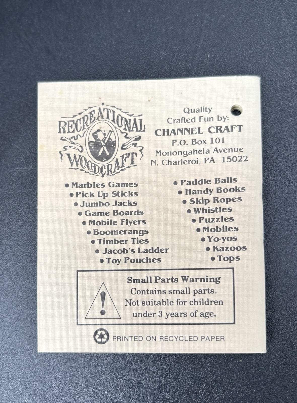 Vintage Recreational Woodcraft Marbles/Leather Pouch/Booklet Complete