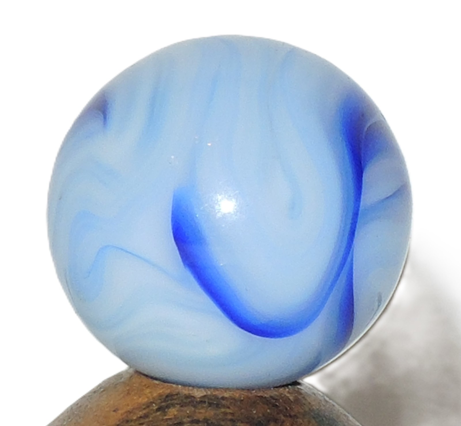 17/32” Killer Busy Ravenswood Blue Raven Flames & Swirls Marble