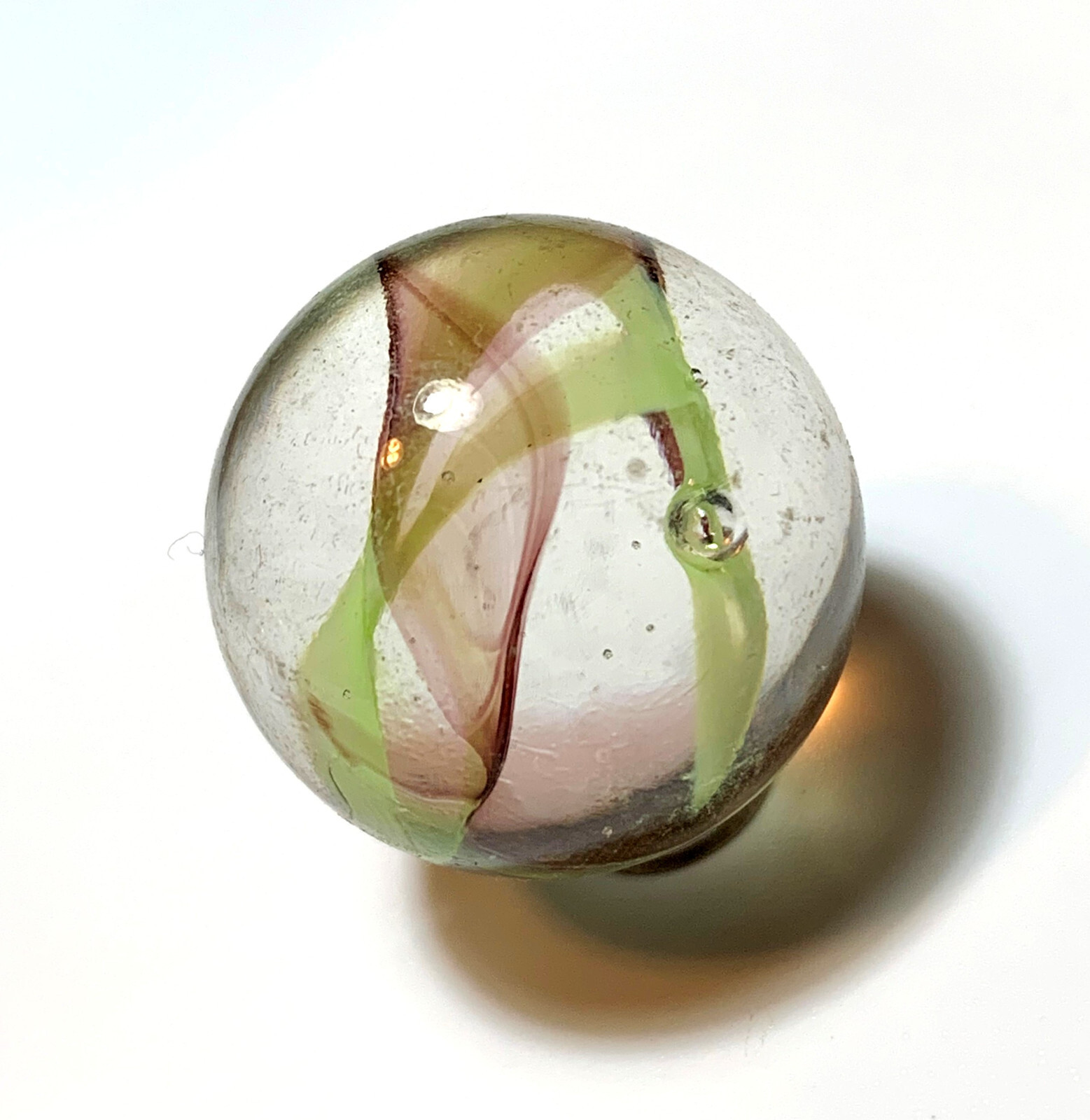 Pk 5 – 25mm Gecko Early Edition Glass Shooter Mega Marbles Vacor 2006-08 Retired