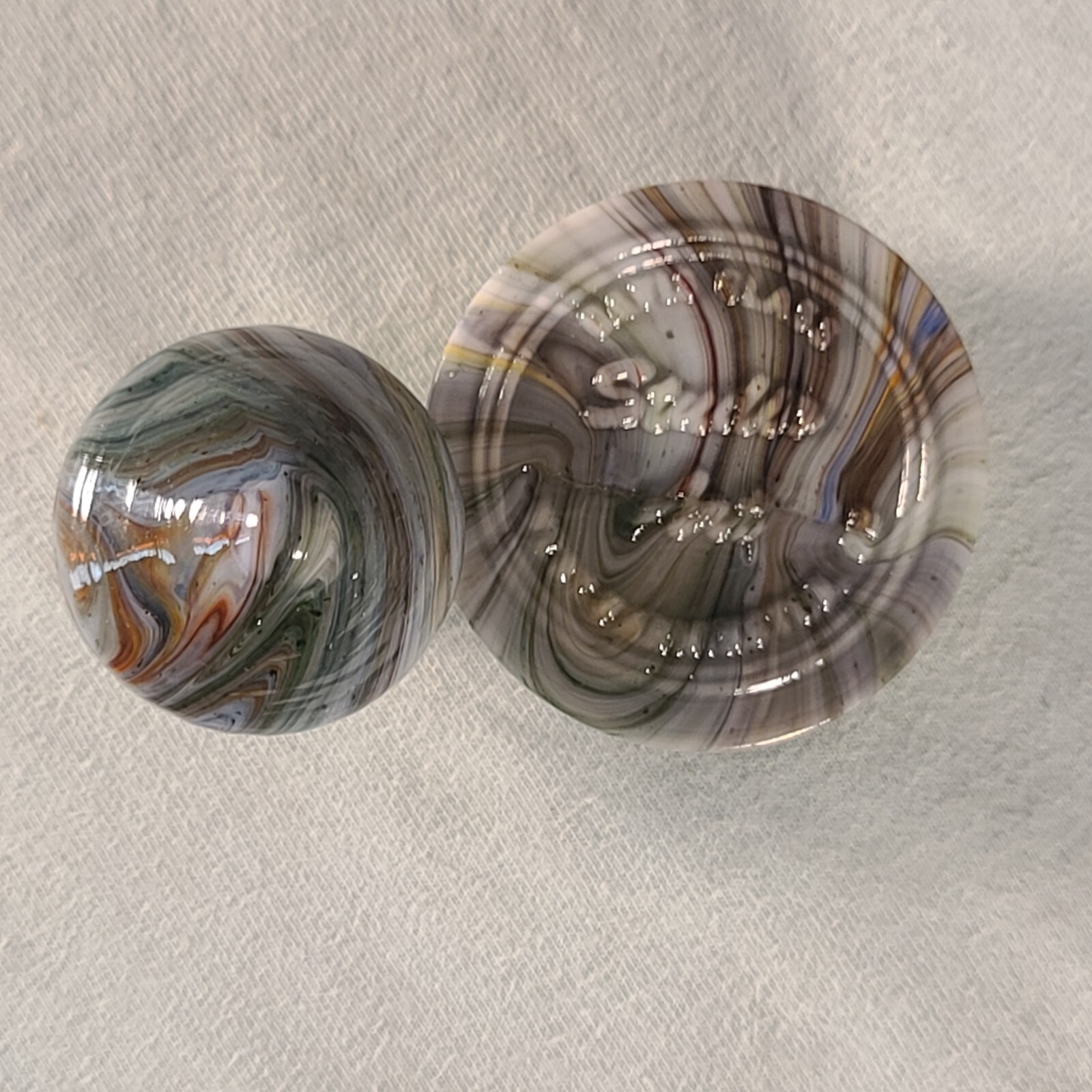 ANDY DAVIS, Glass Art Spinning Top & Base, Jabo Joker Run (?), #360D