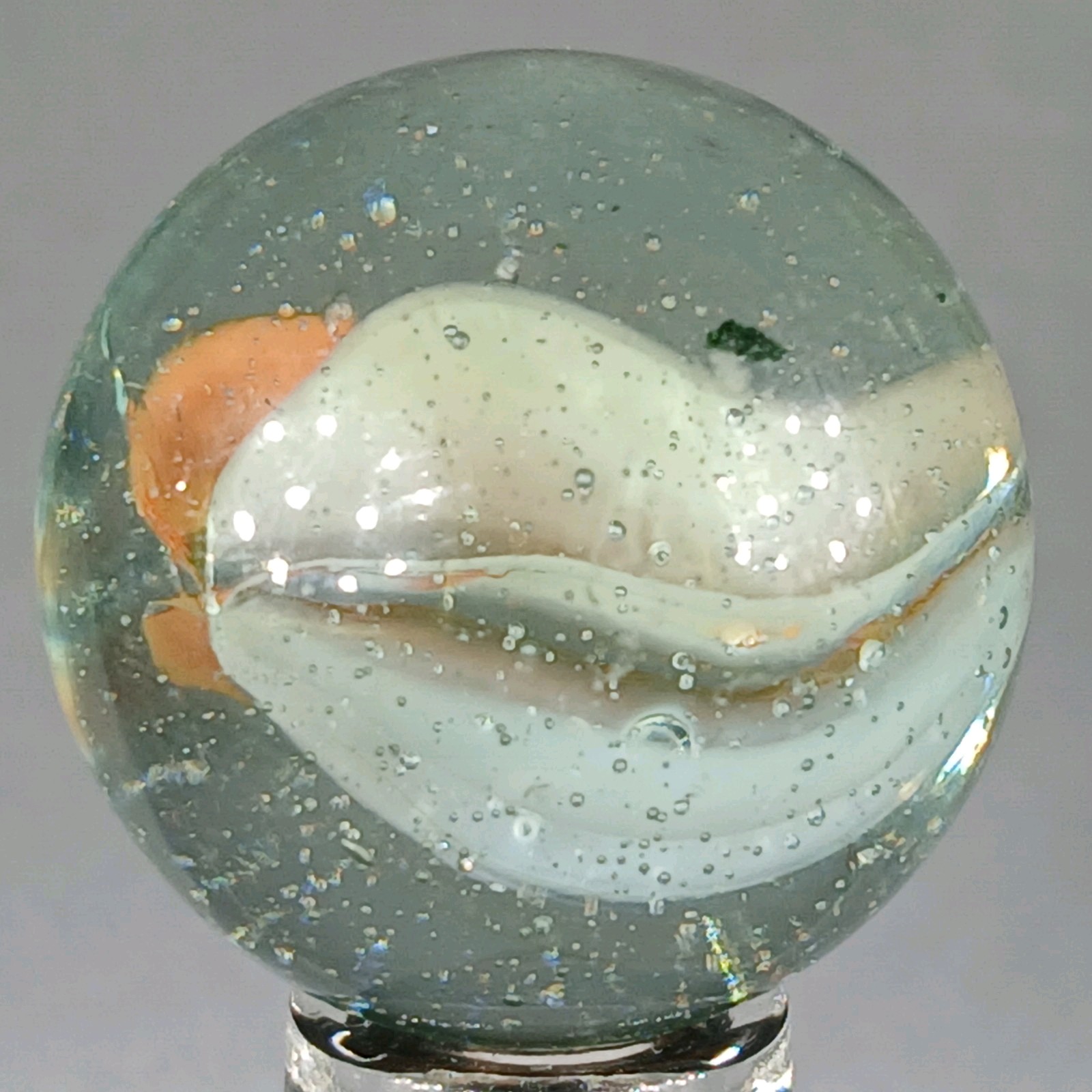 Large Vintage Tri-Color Hybrid Cat’s Eye Marble .99 Inches Near-Mint Condition