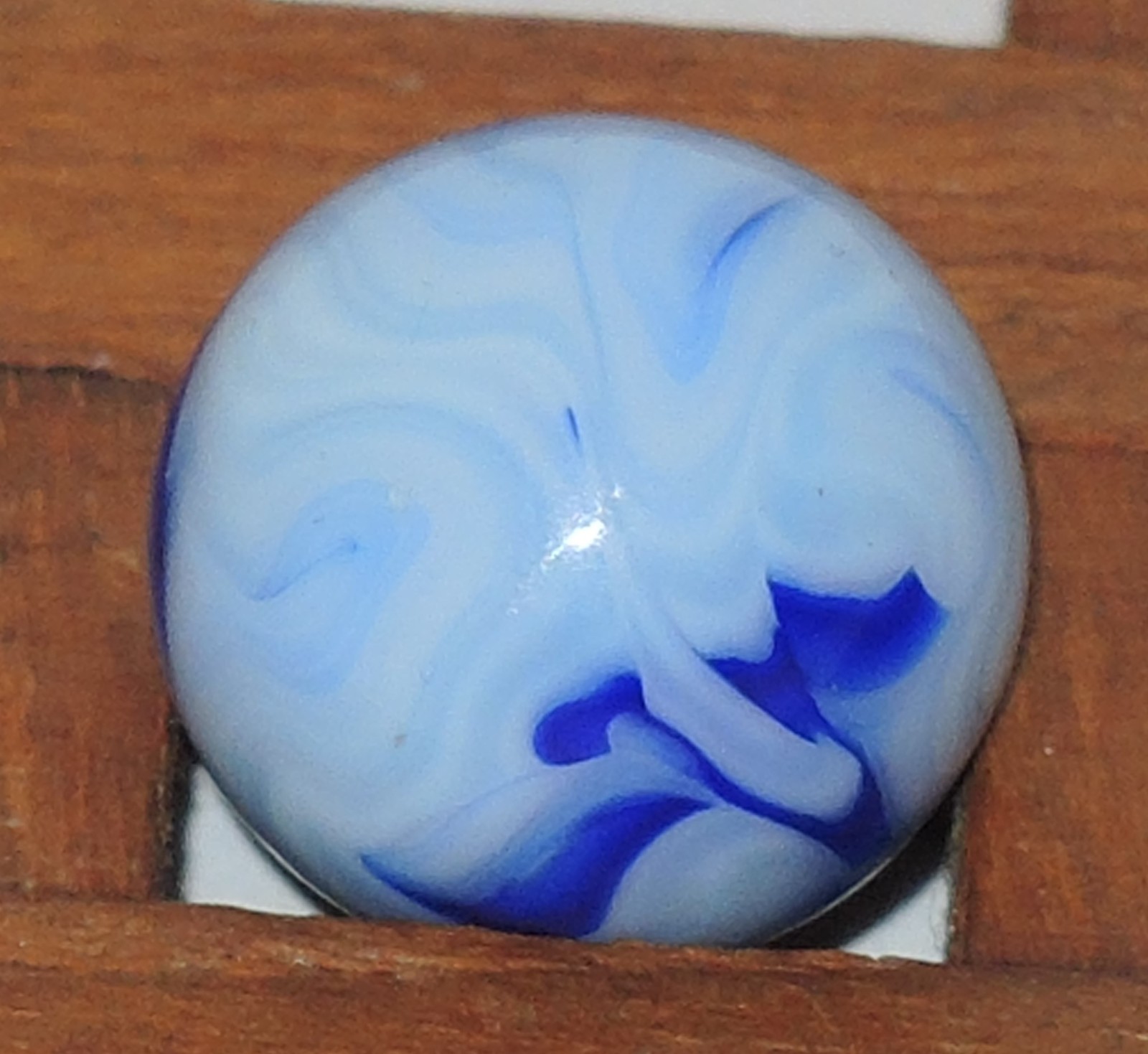 17/32” Killer Busy Ravenswood Blue Raven Flames & Swirls Marble